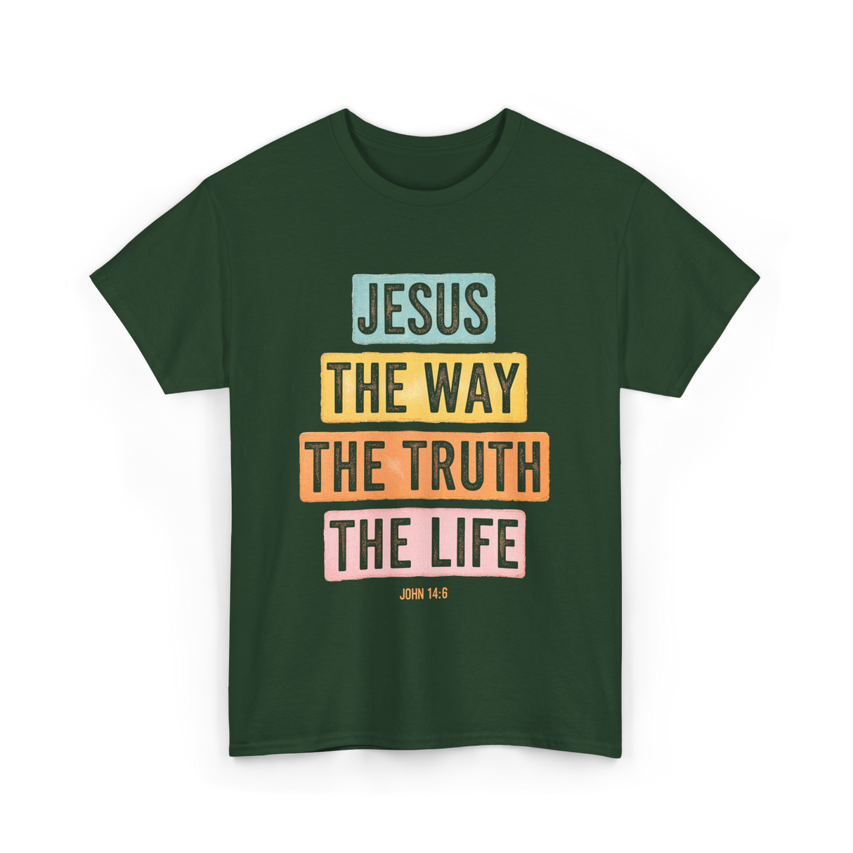 Jesus The Way Faith T-Shirt - Forest Green