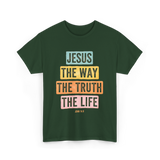 Jesus The Way Faith T-Shirt - Forest Green