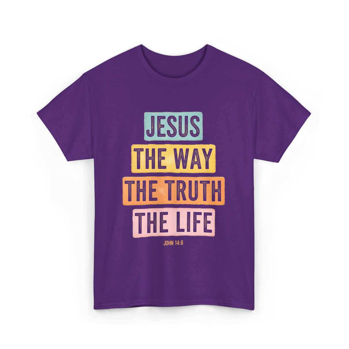 Jesus The Way Faith T-Shirt - Purple