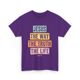 Jesus The Way Faith T-Shirt - Purple