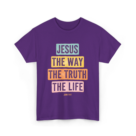 Jesus The Way Faith T-Shirt - Purple