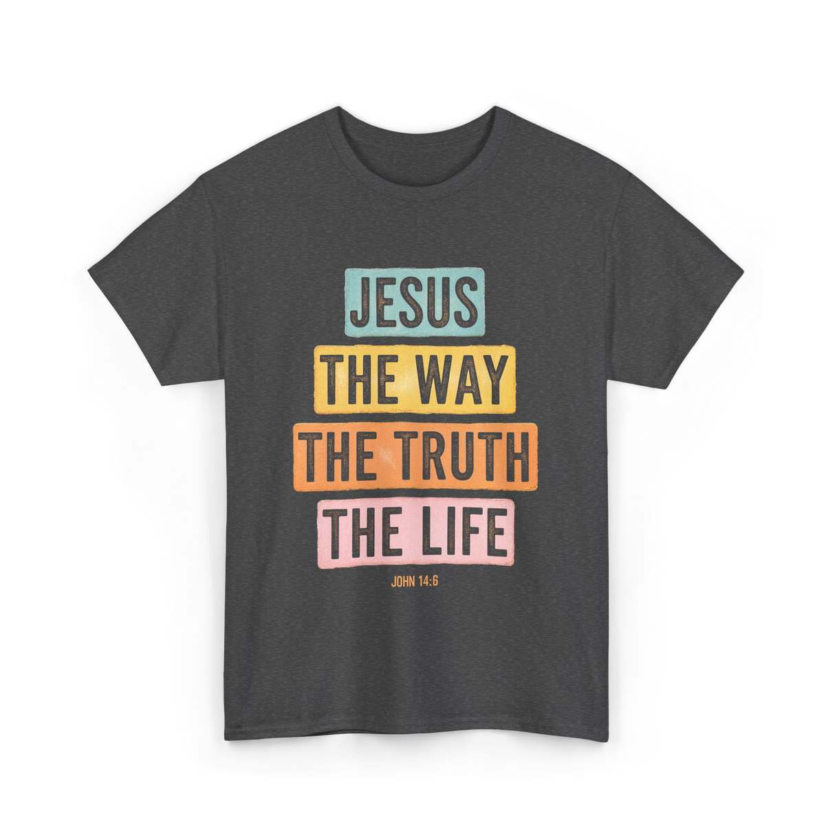 Jesus The Way Faith T-Shirt - Dark Heather