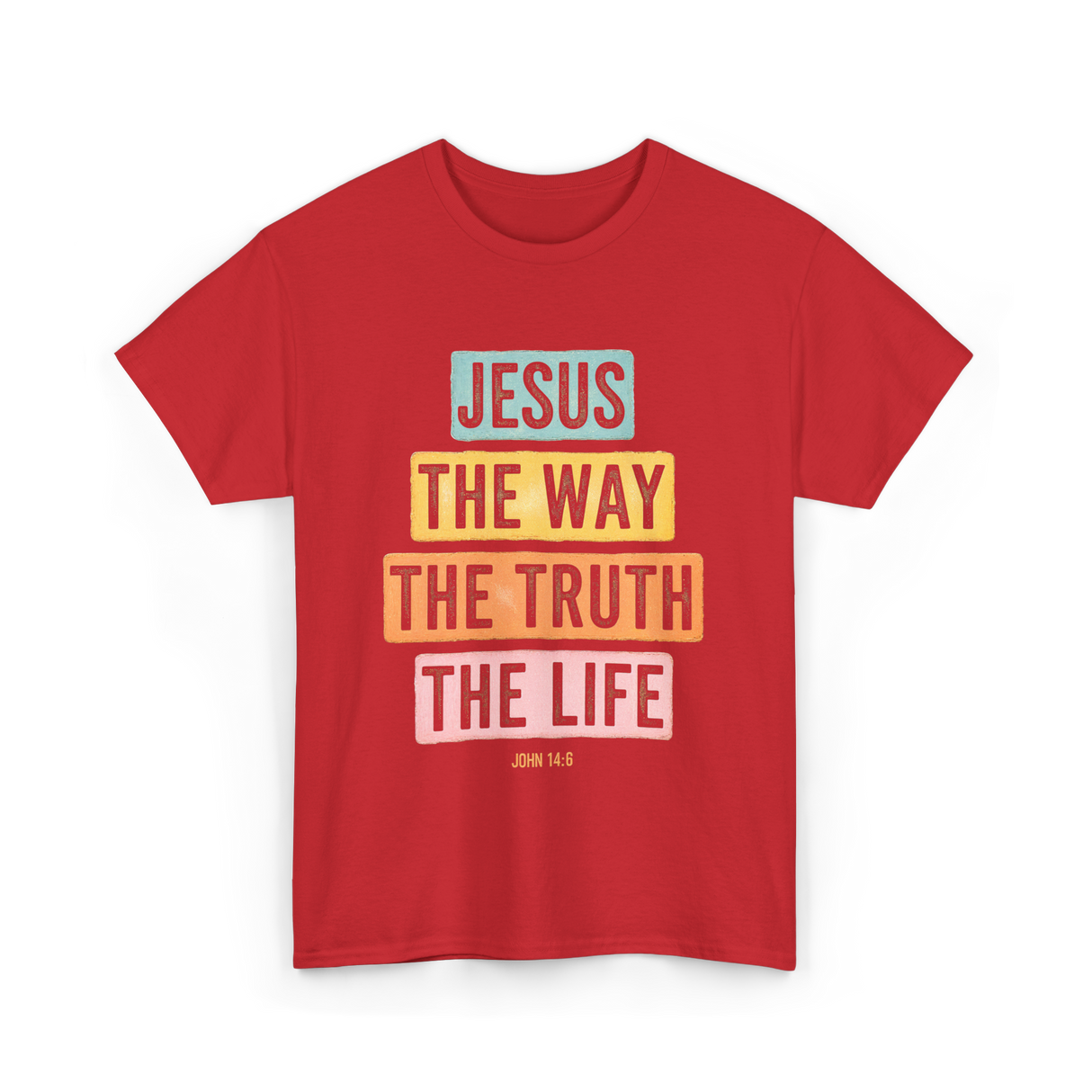 Jesus The Way Faith T-Shirt - Red