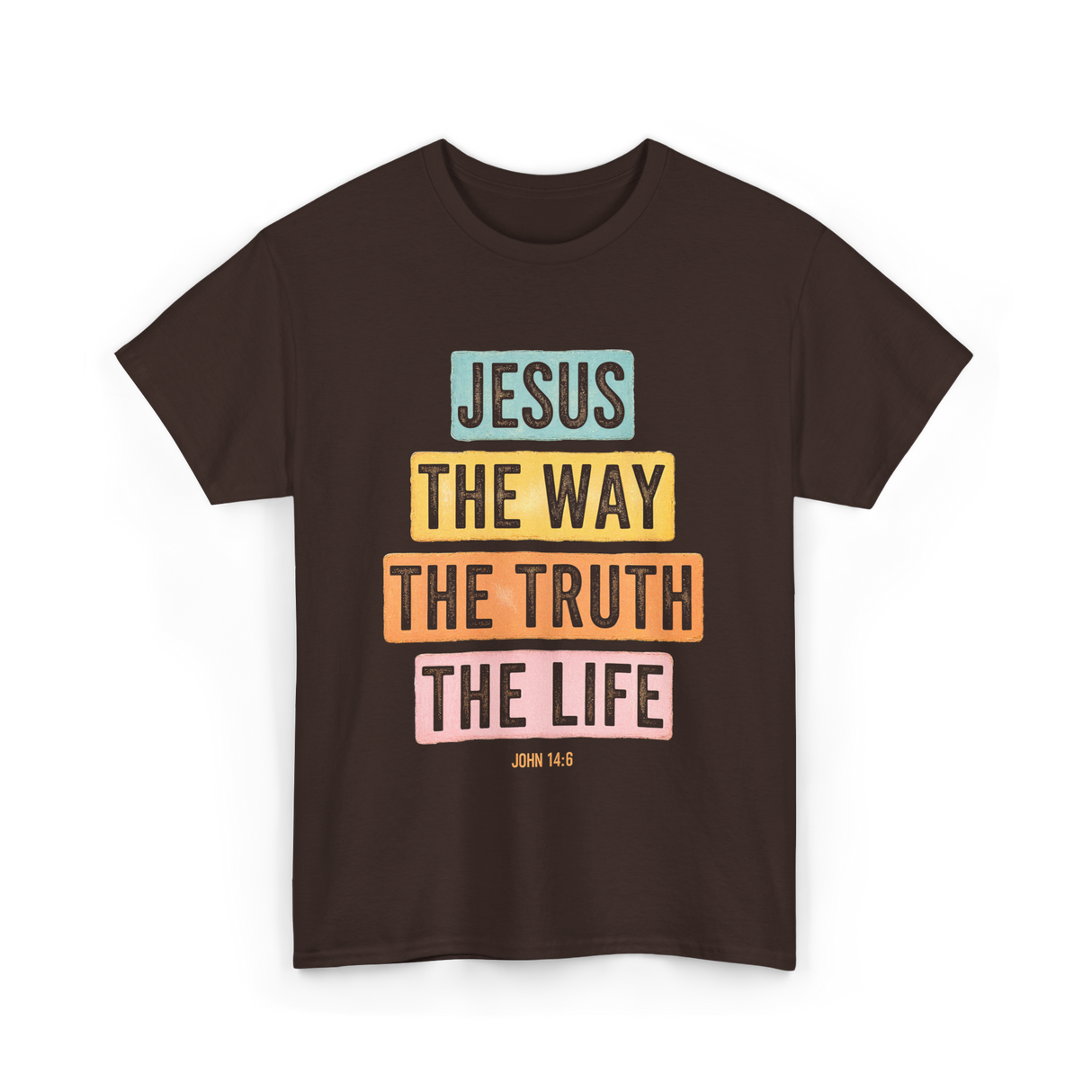 Jesus The Way Faith T-Shirt - Dark Chocolate