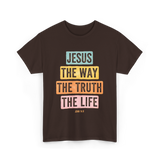 Jesus The Way Faith T-Shirt - Dark Chocolate