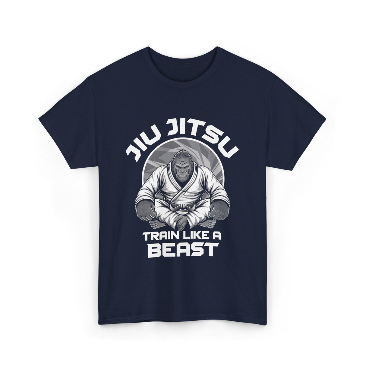 Jiu Jitsu Train Like A Beast T-Shirt - Navy