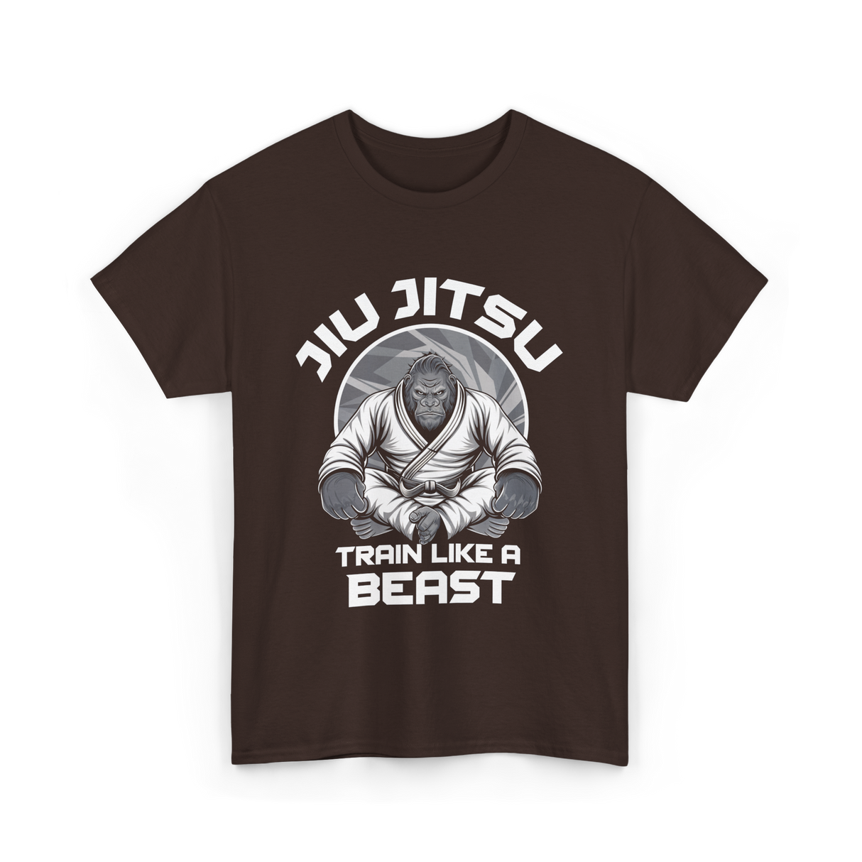 Jiu Jitsu Train Like A Beast T-Shirt - Dark Chocolate