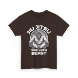 Jiu Jitsu Train Like A Beast T-Shirt - Dark Chocolate