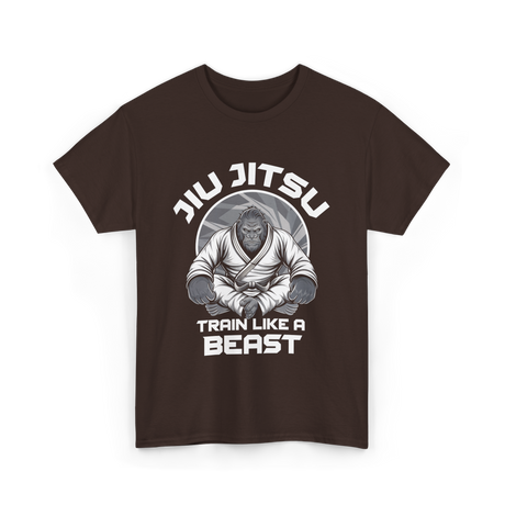 Jiu Jitsu Train Like A Beast T-Shirt - Dark Chocolate