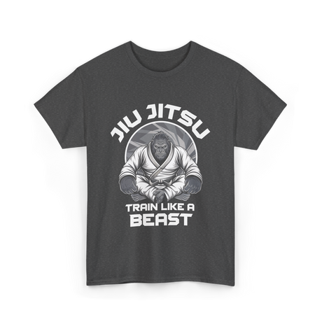 Jiu Jitsu Train Like A Beast T-Shirt - Dark Heather