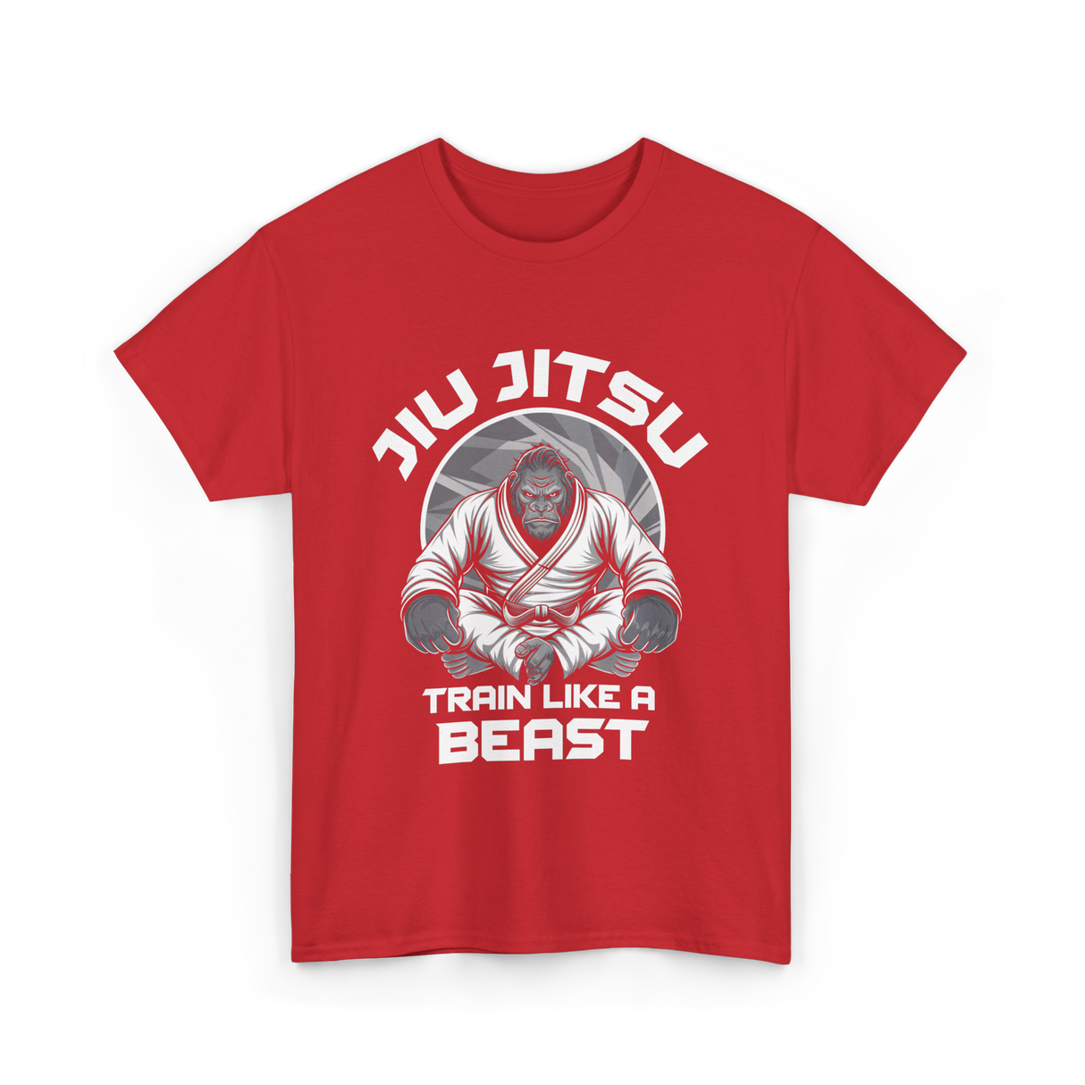 Jiu Jitsu Train Like A Beast T-Shirt - Red