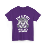 Jiu Jitsu Train Like A Beast T-Shirt - Purple