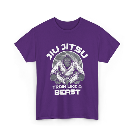 Jiu Jitsu Train Like A Beast T-Shirt - Purple