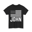 John Personalized Birthday Celebration T-Shirt - Black