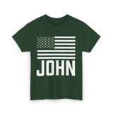 John Personalized Birthday Celebration T-Shirt - Forest Green