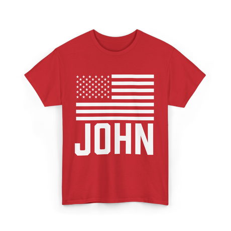 John Personalized Birthday Celebration T-Shirt - Red