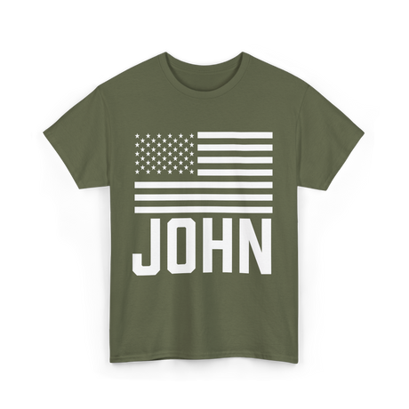 John Personalized Birthday Celebration T-Shirt - Military Green