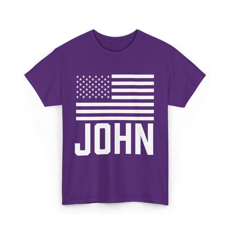 John Personalized Birthday Celebration T-Shirt - Purple