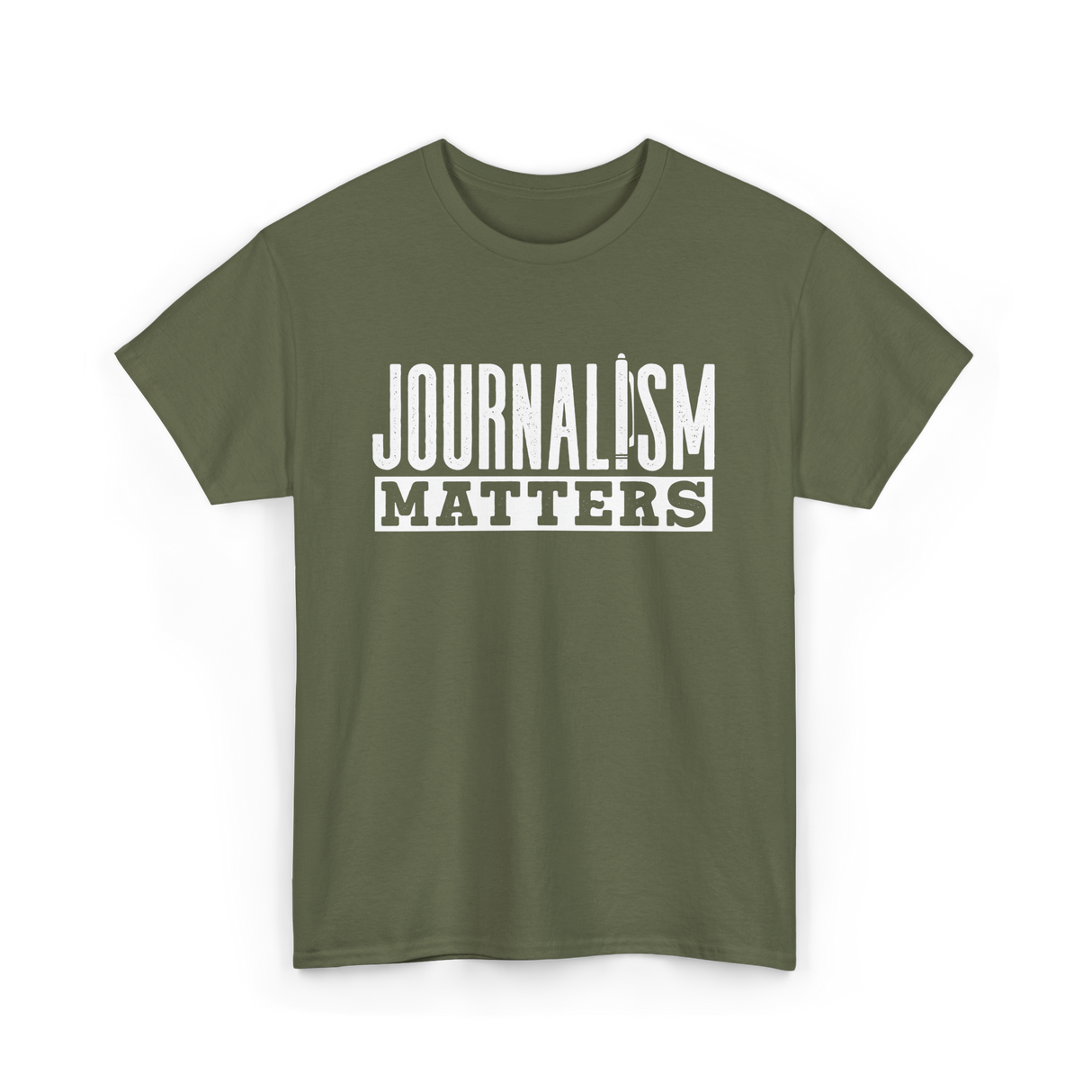 Journalism Matters Journalist Media T-Shirt - Military Green