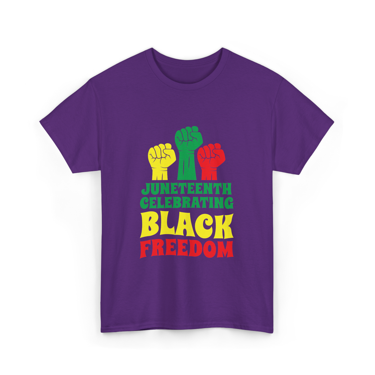 Juneteenth Celebrating Black Freedom T-Shirt - Purple