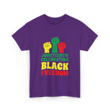 Juneteenth Celebrating Black Freedom T-Shirt - Purple