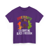 Juneteenth Celebrating Black Freedom T-Shirt - Purple