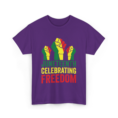 Juneteenth Celebrating Freedom Awareness T-Shirt - Purple