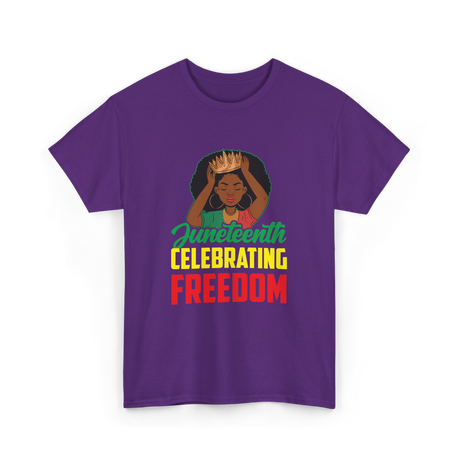 Juneteenth Celebrating Freedom Awareness T-Shirt - Purple