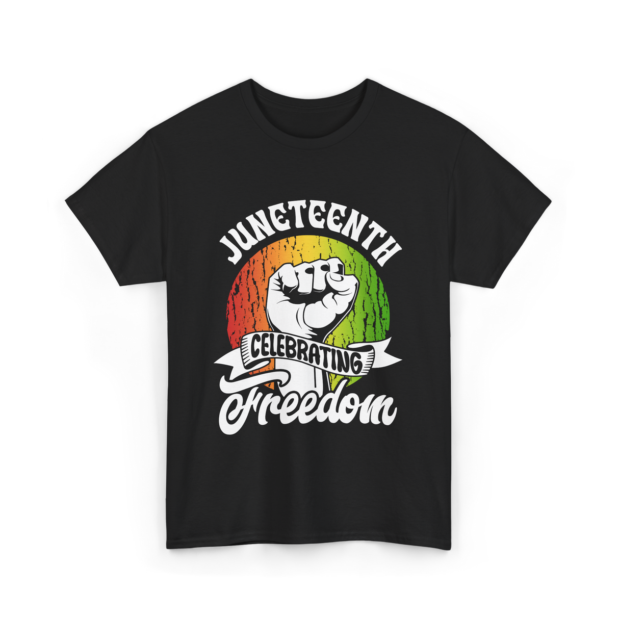 Juneteenth Celebrating Freedom Black T-Shirt - Black