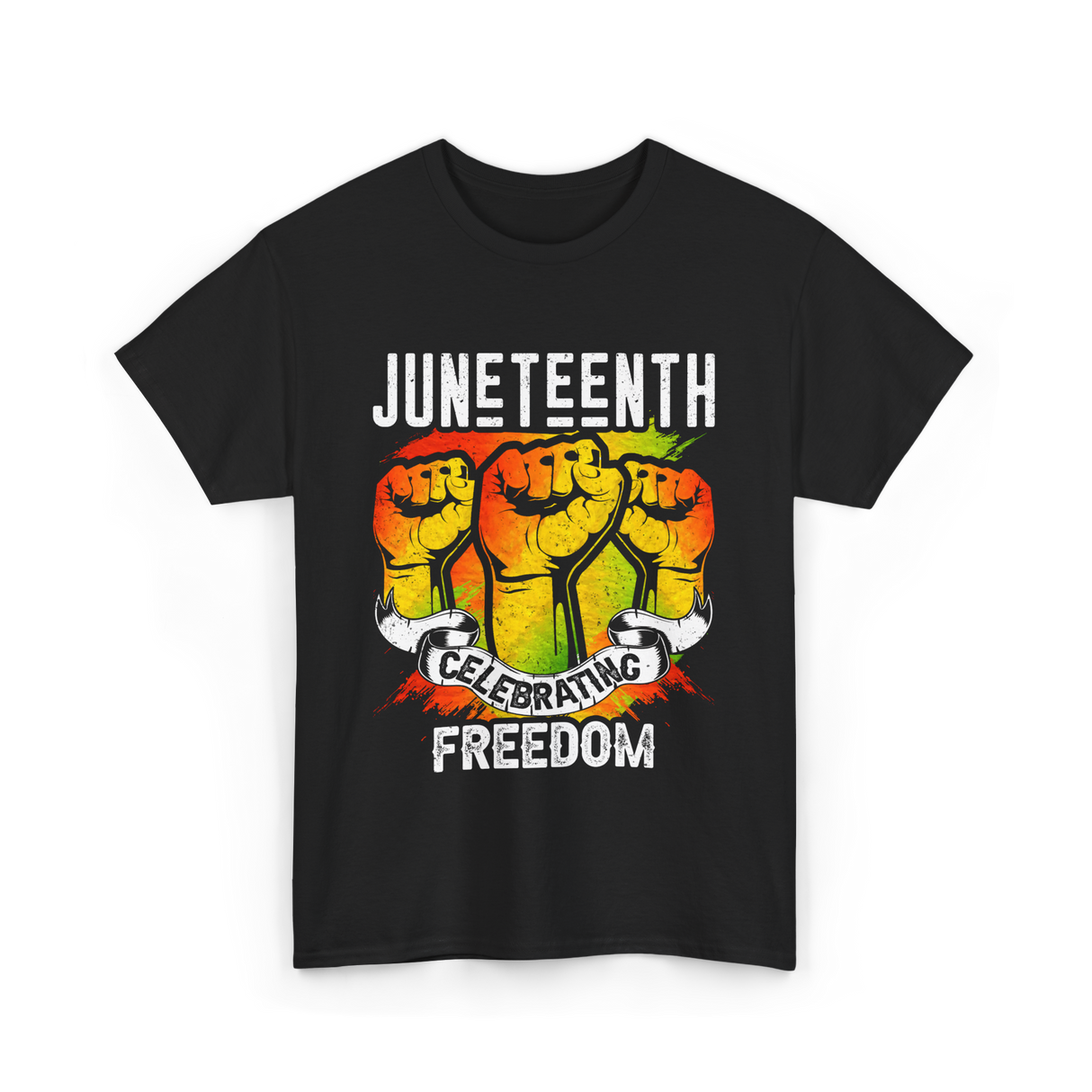 Juneteenth Celebrating Freedom T-Shirt - Black