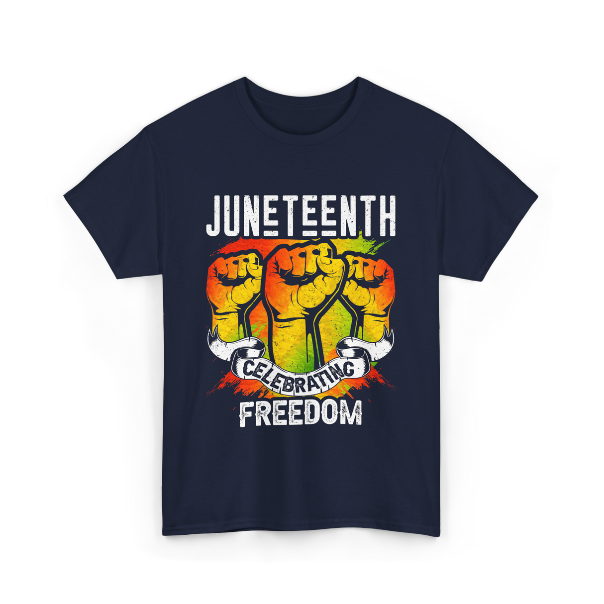 Juneteenth Celebrating Freedom T-Shirt - Navy