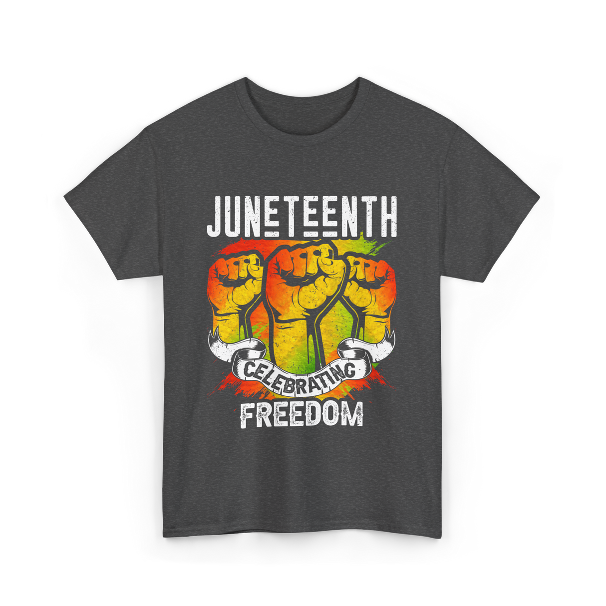 Juneteenth Celebrating Freedom T-Shirt - Dark Heather