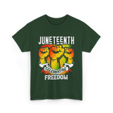 Juneteenth Celebrating Freedom T-Shirt - Forest Green