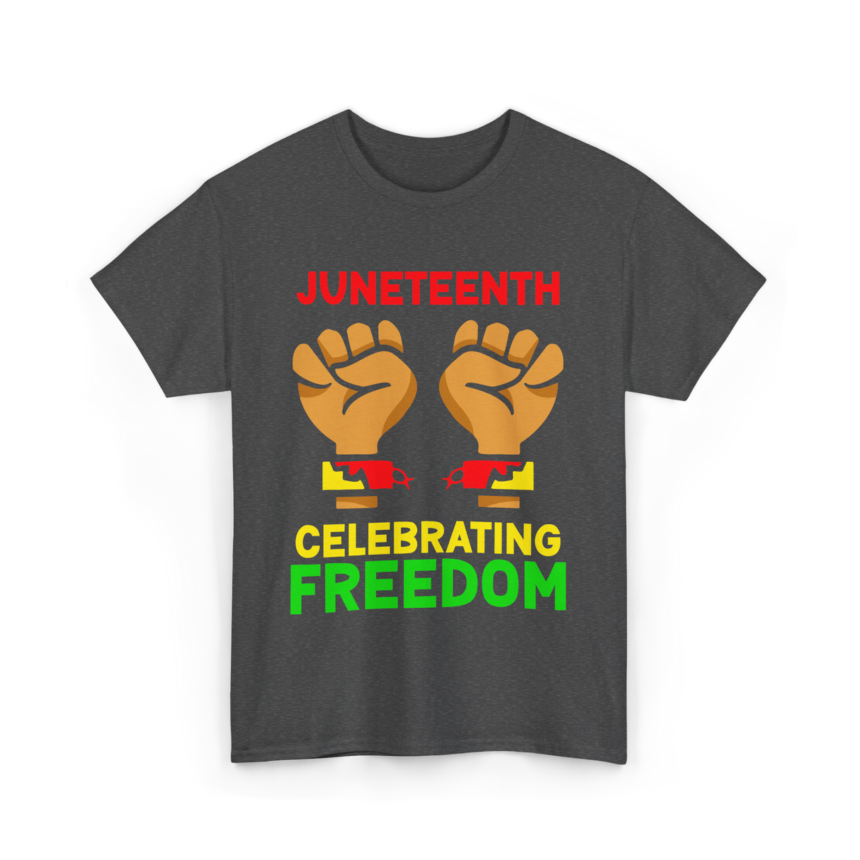 Juneteenth Celebrating Freedom T-Shirt - Dark Heather