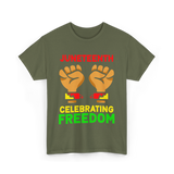 Juneteenth Celebrating Freedom T-Shirt - Military Green