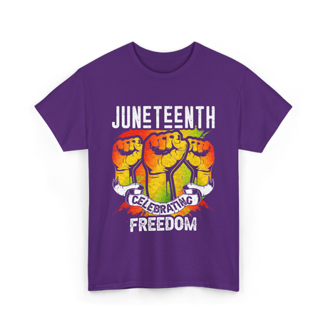 Juneteenth Celebrating Freedom T-Shirt - Purple