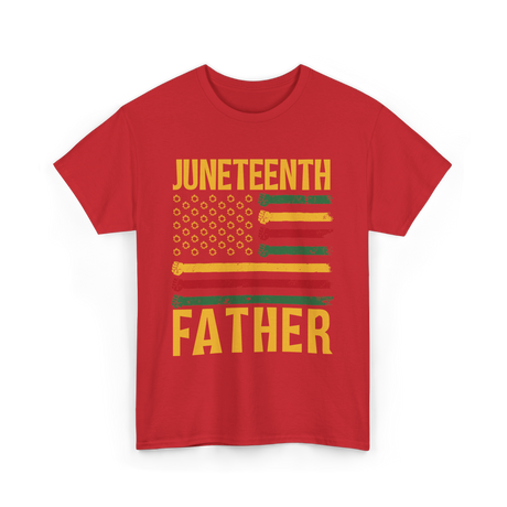 Juneteenth Father African Heritage T-Shirt - Red