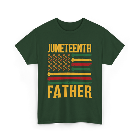 Juneteenth Father African Heritage T-Shirt - Forest Green