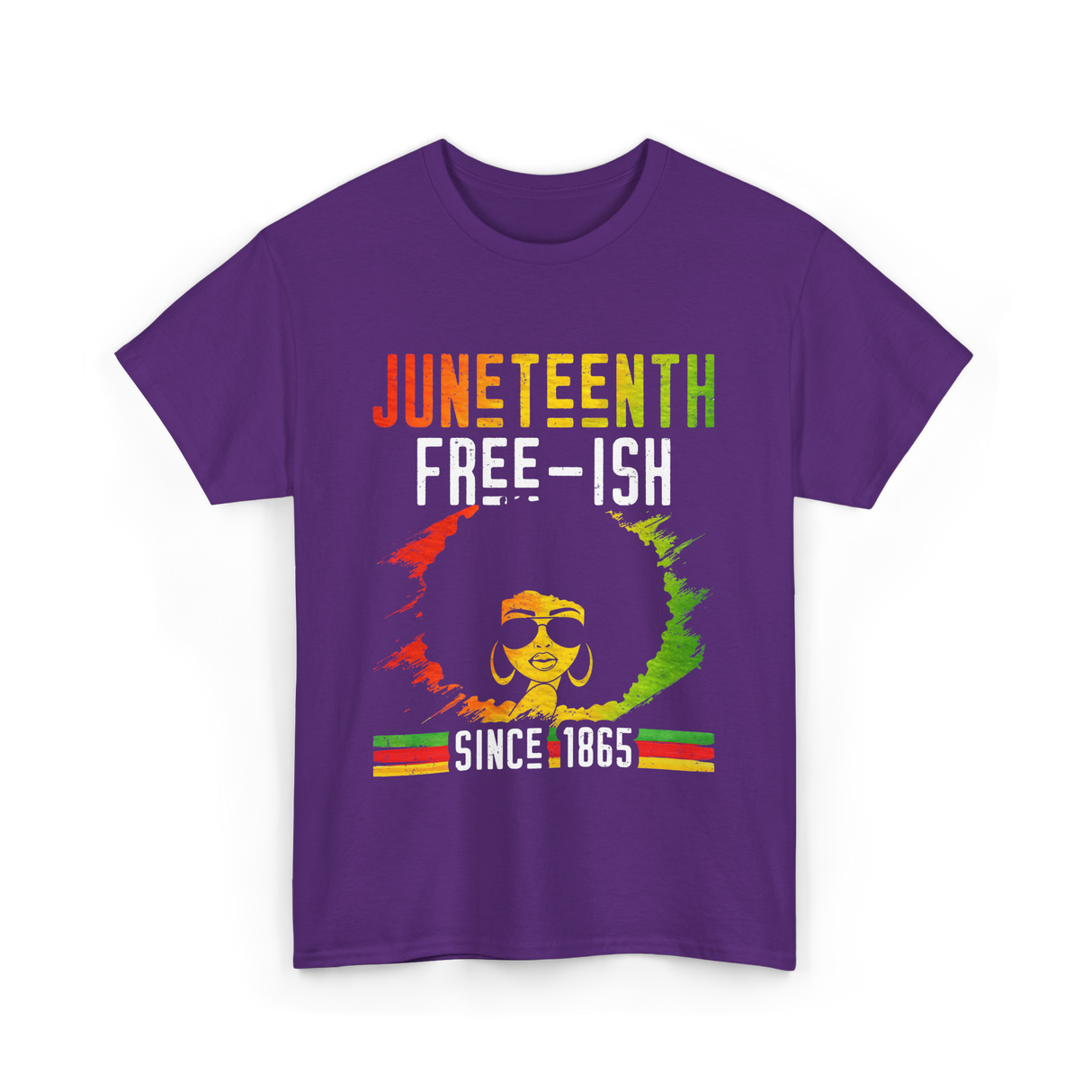 Juneteenth Free-Ish Black History T-Shirt - Purple