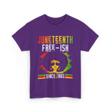 Juneteenth Free-Ish Black History T-Shirt - Purple