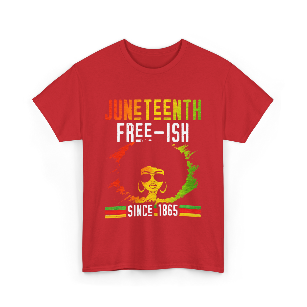 Juneteenth Free-Ish Black History T-Shirt - Red