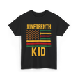 Juneteenth Kid Celebration Heritage T-Shirt - Black