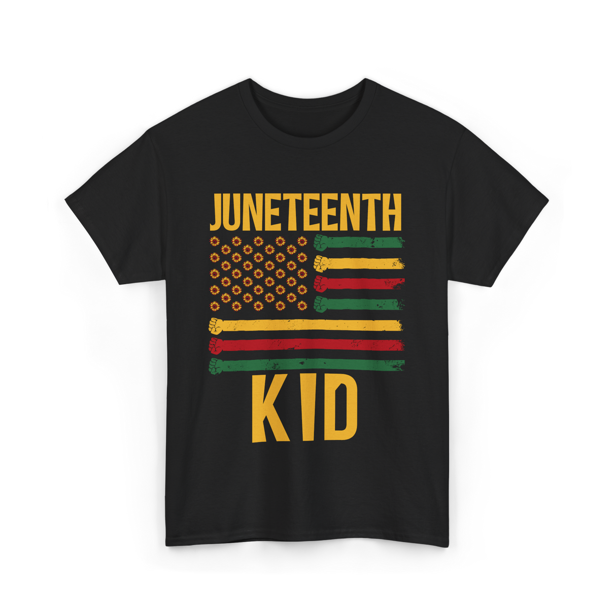 Juneteenth Kid Celebration Heritage T-Shirt - Black