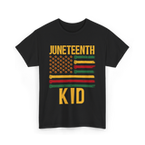 Juneteenth Kid Celebration Heritage T-Shirt - Black