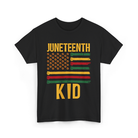 Juneteenth Kid Celebration Heritage T-Shirt - Black