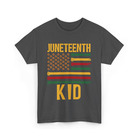 Juneteenth Kid Celebration Heritage T-Shirt - Dark Heather