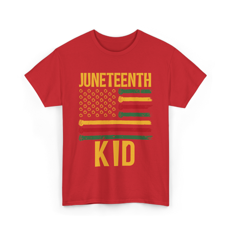 Juneteenth Kid Celebration Heritage T-Shirt - Red