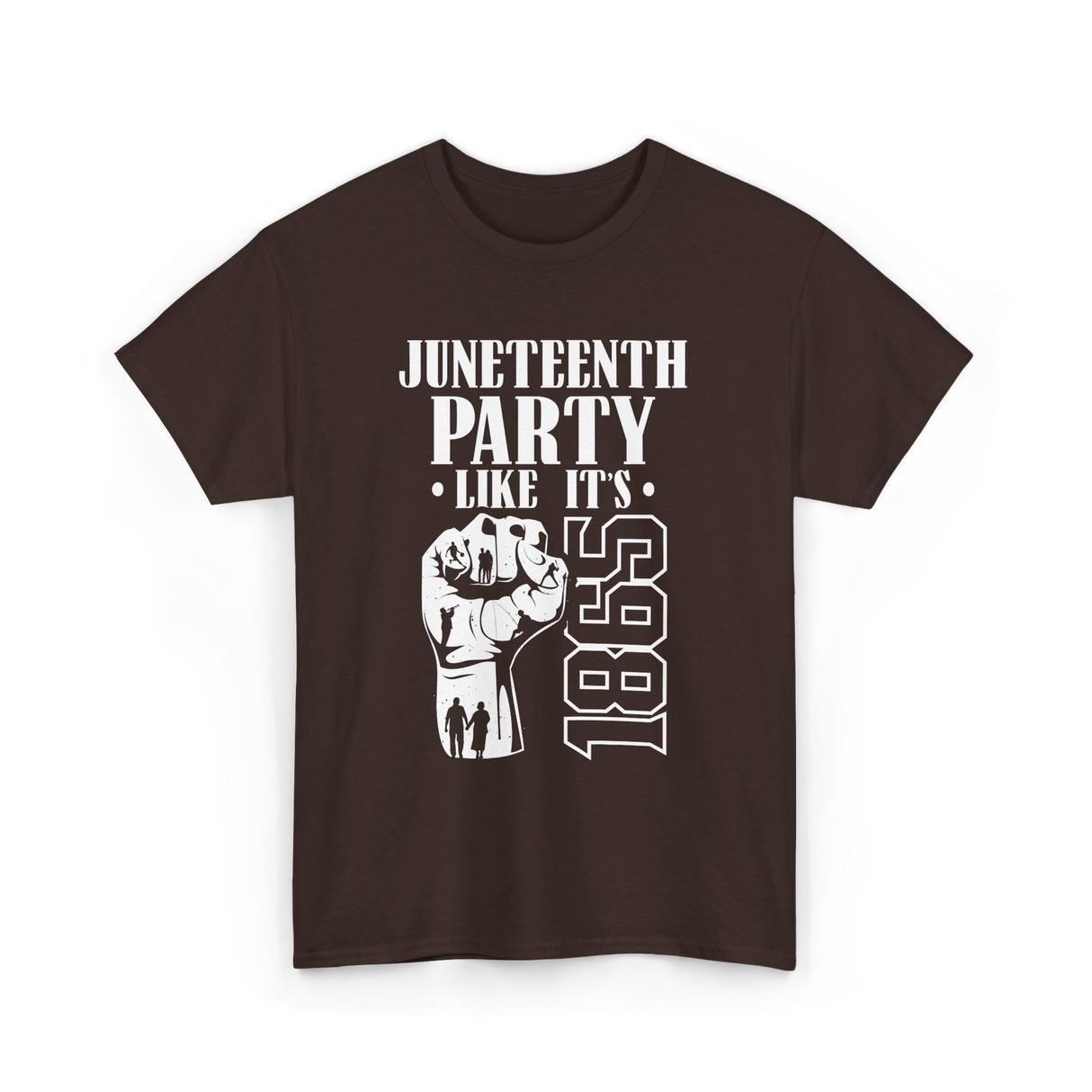 Juneteenth Party Like It's 1865 American T-Shirt - Dark Chocolate