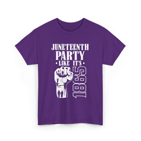 Juneteenth Party Like It's 1865 American T-Shirt - Purple