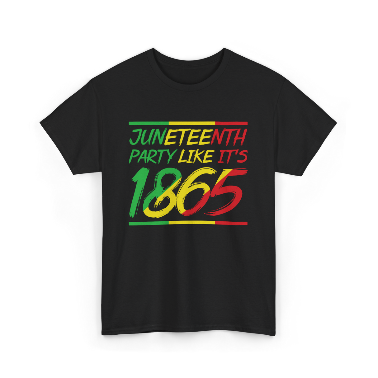 Juneteenth Party Like Its 1865 Celebration T-Shirt - Black